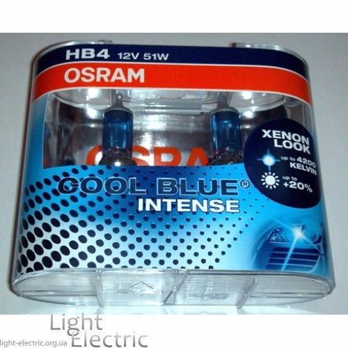 Bulb halogen hb4 9006 osram cool blue intense 4200k 12v 51w, 2 pcs, 9006cbi-duob