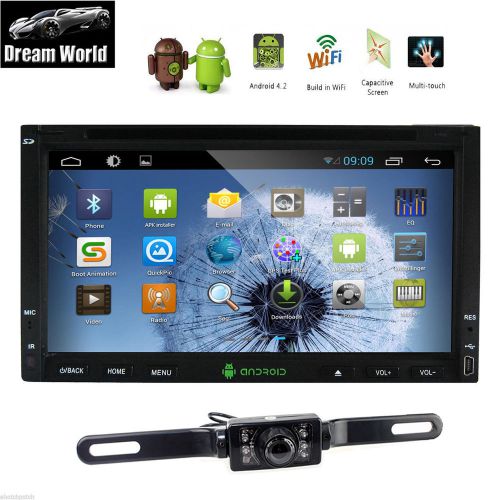 7 inch 2 din universal car dvd stereo android 4.4 gps navi bt wifi dual core+map