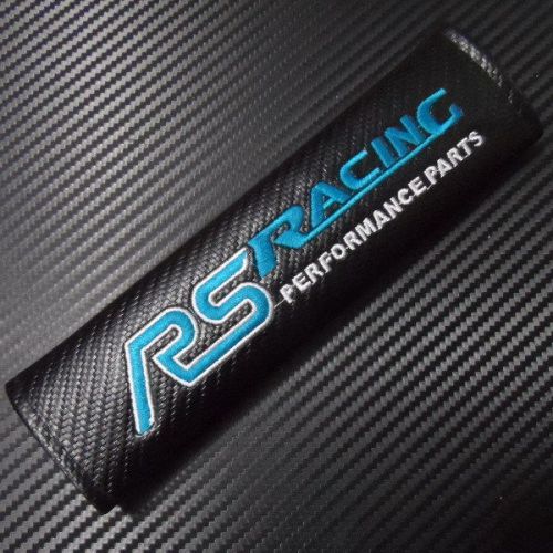 Car seat belt shoulder pad carbon fiber rs racing for  focus fiesta 2pcs set