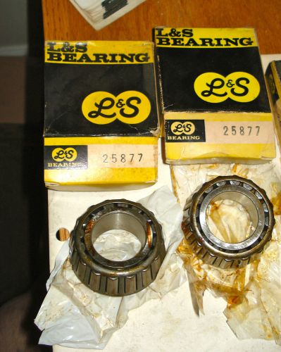 2 nos l &amp; s 25821, 25877, 1949-1964 dodge plymouth chryslers rear wheel bearings