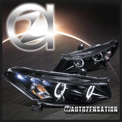 08-12 honda accord 2dr coupe [glossy black] halo projector headlights