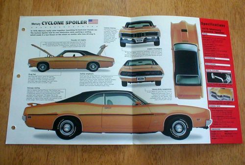 1970 mercury cyclone spoiler unique imp brochure