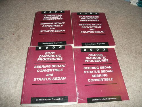 2003 chrysler dodge sebring sedan convertible stratus sedan manuals