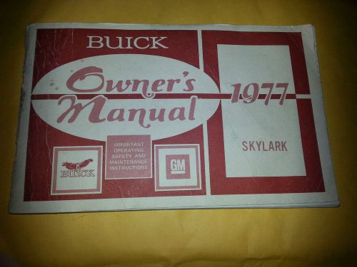 1977 buick skylark owners manual