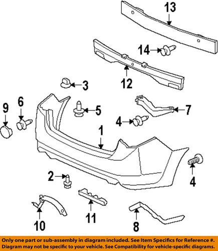 Acura oem 33505tl0g01 bumper trim-reflector