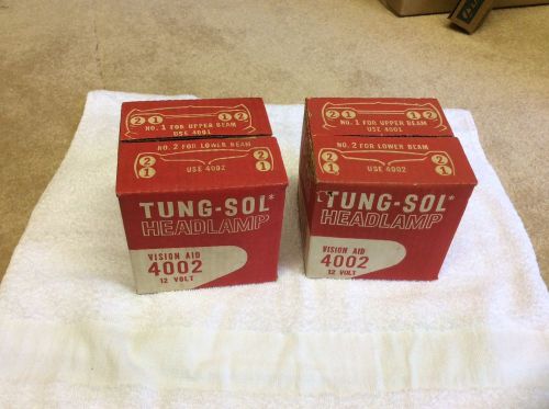 Nos tung-sol 12 volt headlight headlamp pair 4002