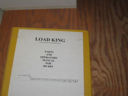 Load king  503 dfp trailer parts book catalog operator maintenance manual