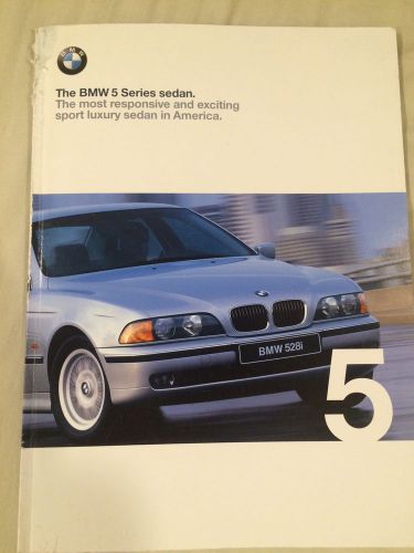 Big 1999 bmw 5 series sedans brochure/catalog w/ color chart:528i,540i,528,540,i