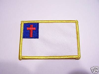 #0098 motorcycle vest patch christian flag