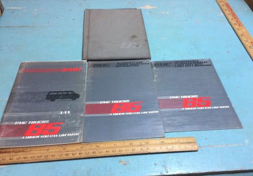 Vintage lot 1985 gmc van/truck manual, warranty, maintenance