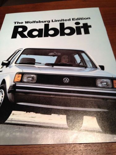 Purchase 1983 Volkswagen Vw Rabbit Wolfsburg Limited Edition Sales Brochure In Granada Hills 