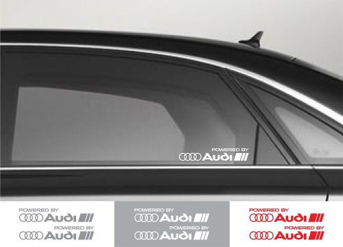 2pcs powered by audi window vinyl decal sticker emblem logo graphic racing