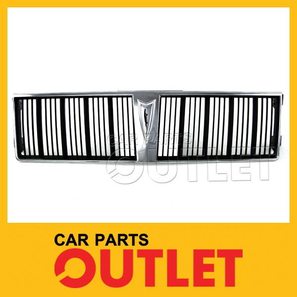 1982 1983 pontiac 6000 front grille chrome trim frame molding matte black insert