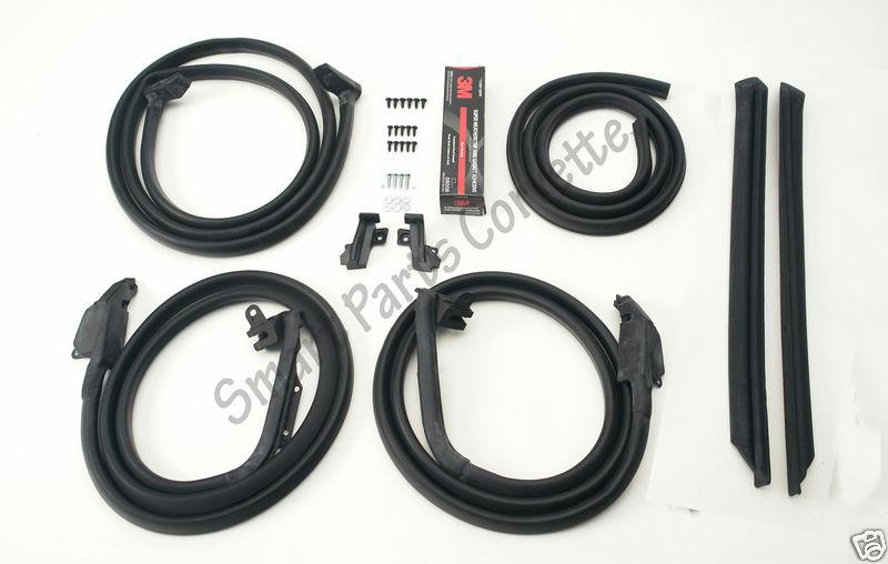 73-75 deluxe corvette convertible 8 piece body weatherstrip kit!