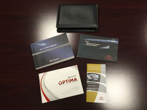 2012 kia optima owners manual + warranty book + case