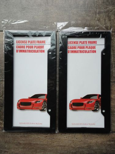 2 black automotive license plate frames (non advertisement)