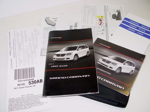 2011 dodge caravan owners manual set portfolio  se sxt  users guide