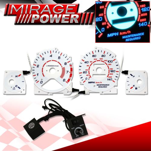 1996 1997 accord white face indiglo reverse glow jdm racing upgrade cluster rpm