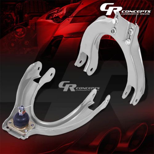 88-91 honda civic lx ex si/crx ec silver front upper camber control kit/bar arm