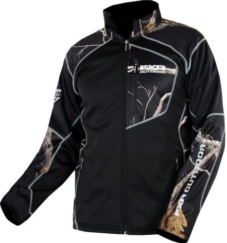 Fxr mens outdoor ap black realtree elevation fleece zip up jacket-l-xl - new