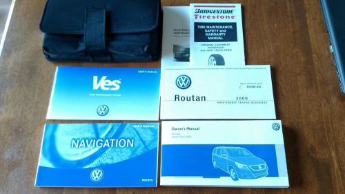 2009 volkwagen routan owners manual w case