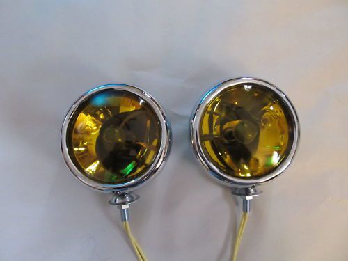 Vintage antique fog lights fog light lamps 6v sealed beam vw bug british triumph