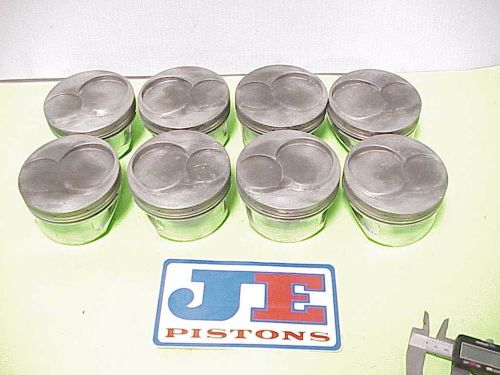 8 je forged sb chevy dome pistons 4.145&#034; bore 1.062&#034; ch 927 ump late model p1