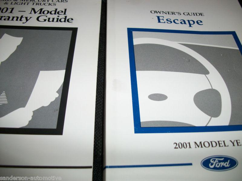 2001 ford escape owners manual kit w/ free priority shipping