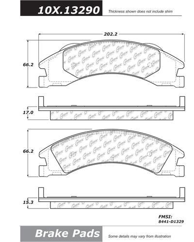 Centric 106.13290 brake pad or shoe, rear