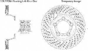 Centric parts 128.37086 rear crossed drilled rotor