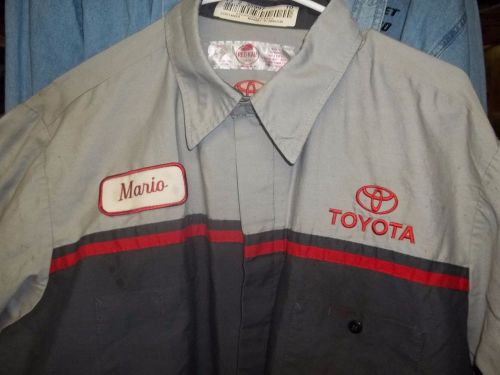 &#034; toyota &#034; used-recycled work/shop short sleeve shirt ol&#039;skool