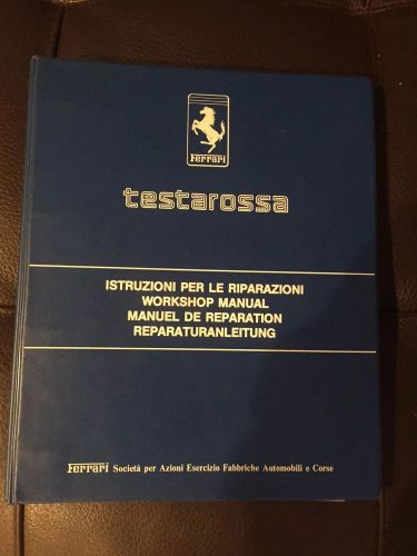 Genuine ferrari testarossa service repair workshop manual original factory