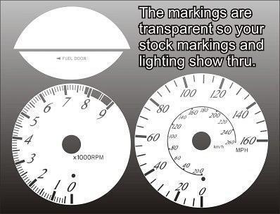 2000-2002 toyota celica gts instrument cluster white face gauges 00-02