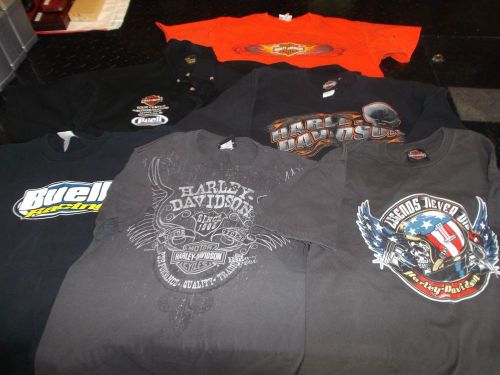 Harley davidson buell t shirt skull sweatshirt free shipping