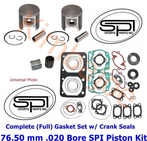 Ski doo 583 formula plus stx summit 76.50 mm .020 bore spi pistons gasket seals