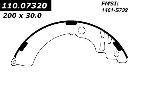 Centric 111.07320 brake pad or shoe, rear-new brake shoe-preferred