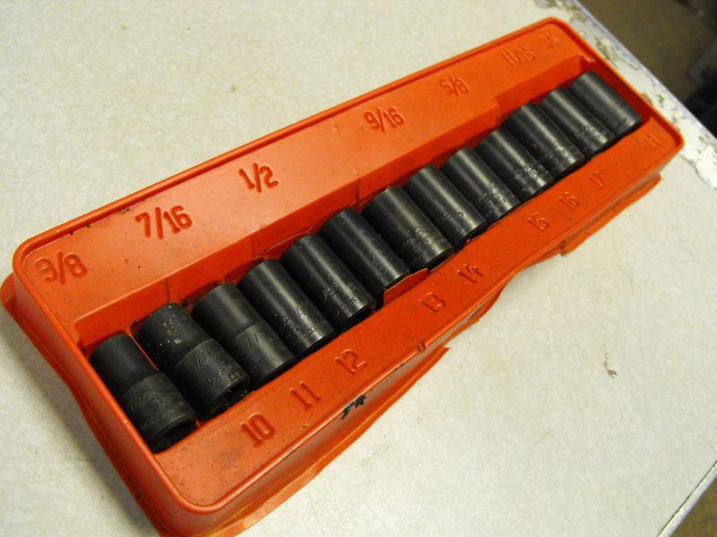 Blue point sae 3/8" drive impact twist bolt out socket set - tfsy1 series