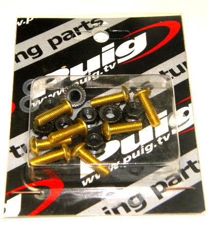 Puig windshield bolts gold for suzuki yamaha honda r1 gsxr1000 f4i cbr1000rr cbr