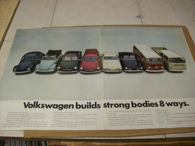 1968 volkswagen (all models)  advertisement, vintage ad