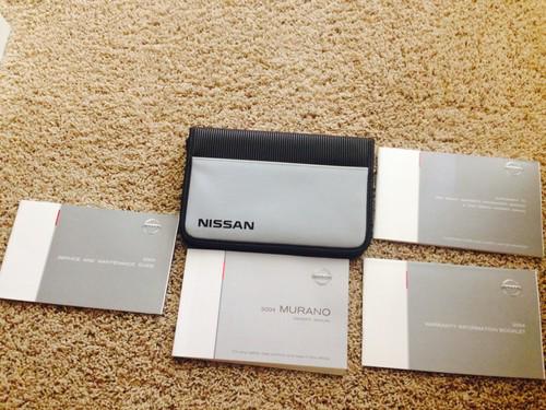 Owner's manual and case-2004 nissan murano-no reserve