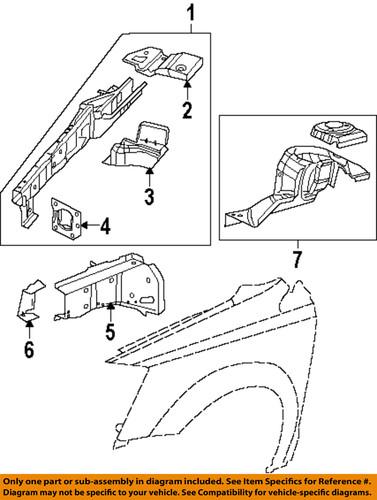 Mopar oem 5109173ab fender-reinforcement bracket