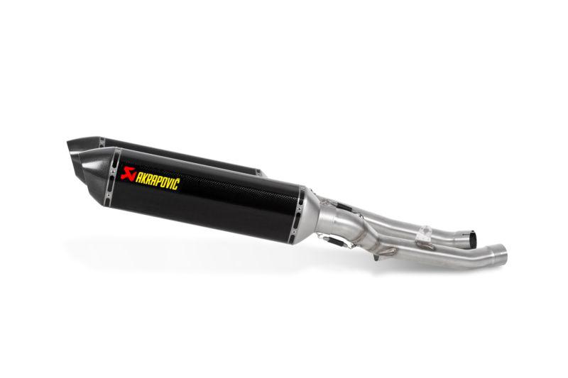 Akrapovic dual slip-on mufflers hexagonal ti/cf/cf for kawasaki zx-14 2008-2011