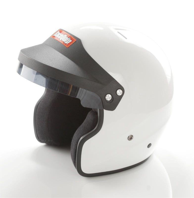 Racequip 252112 men's small white snell sa2010 open face helmets -  rqp252112