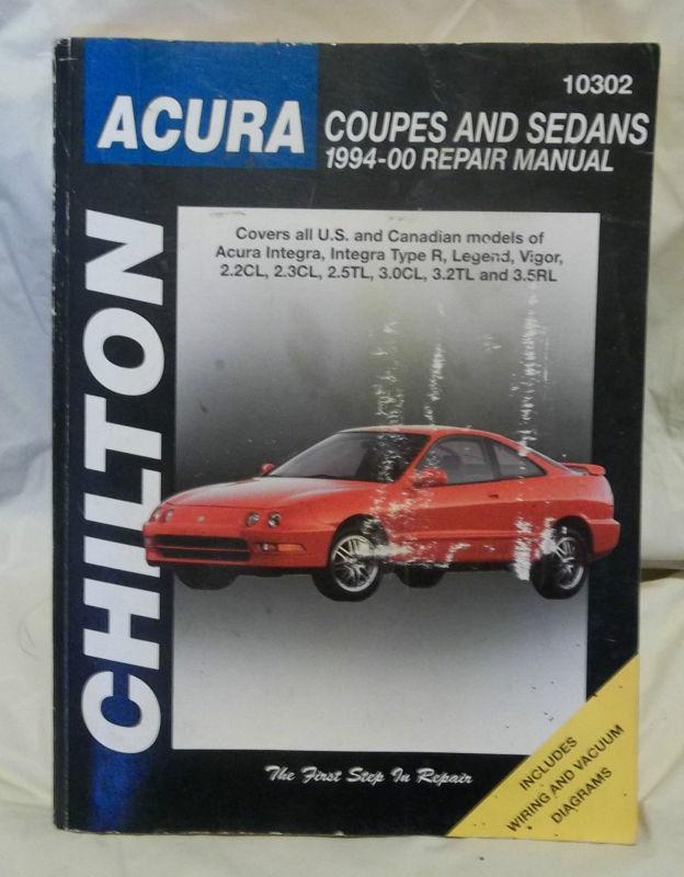 Chiltons auto repair manual for acura coupes and sedans 1994-2000 vgc