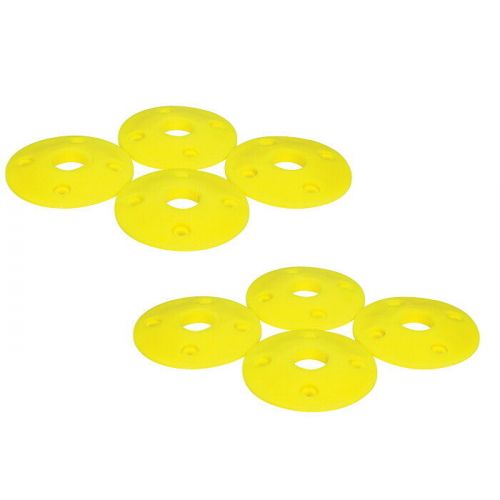 Fluorescent yellow scuff plates plastic hood pin plates 8 pack racing off-road