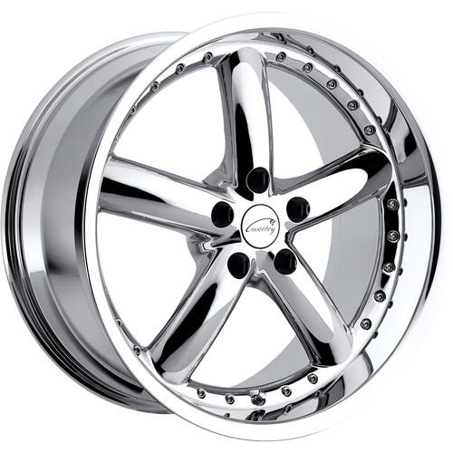 20x8.5 chrome coventry hornet wheels 5x4.25 +42 ford thunderbird windstar