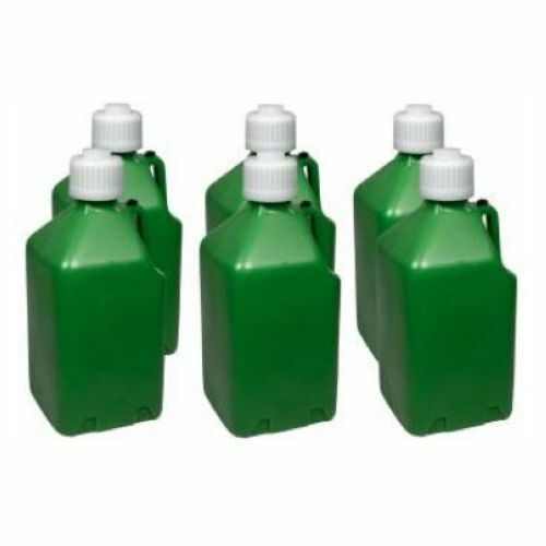 Scribner 2000g-case 5 gallon plastic utility jug - square; green (set of 6)