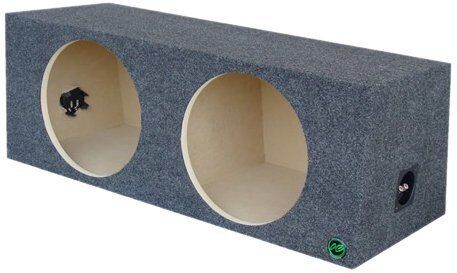 Audio enhancers dual 12in frontslant sub box 2.68 cu carpeted ecs12c