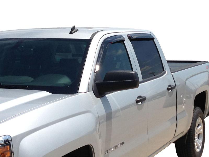 Gmc sierra 1500 crew cab 2014 tape on wind deflector vent visor shade rain guard