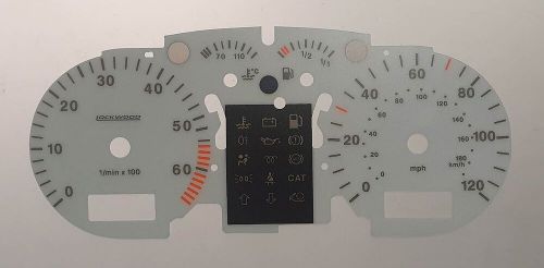 Lockwood vw polo mk4 &amp; seat ibiza white 120mph speedo dials (1994-1999)